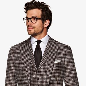 SuitSupply Mid Brown Check Havana Suit